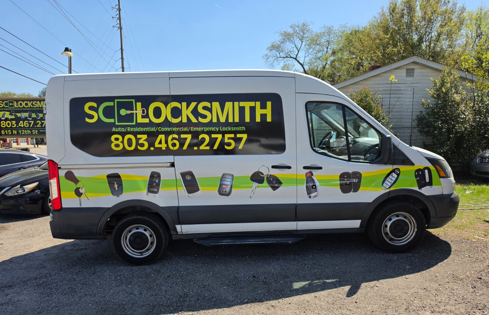 Our marked SC Locksmith service van, ready to roll